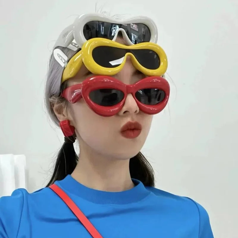 Unique Candy Color Sexy Lip Y2k Punk Hip Hop Sunglasses