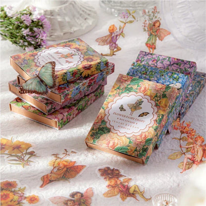 45Pcs/Box Waterproof PET Fairy Butterfly Stickers