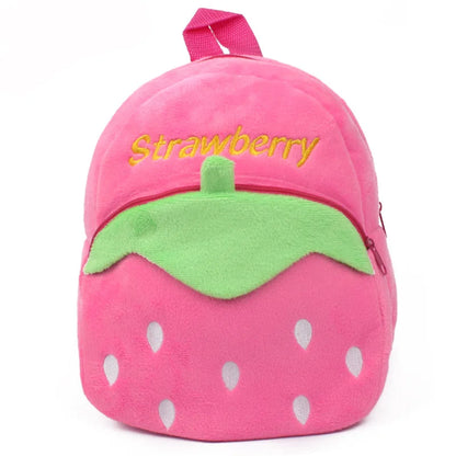 3D School Bags Cartoon Print Plush Kids Backpack Kindergarten Mini Bag