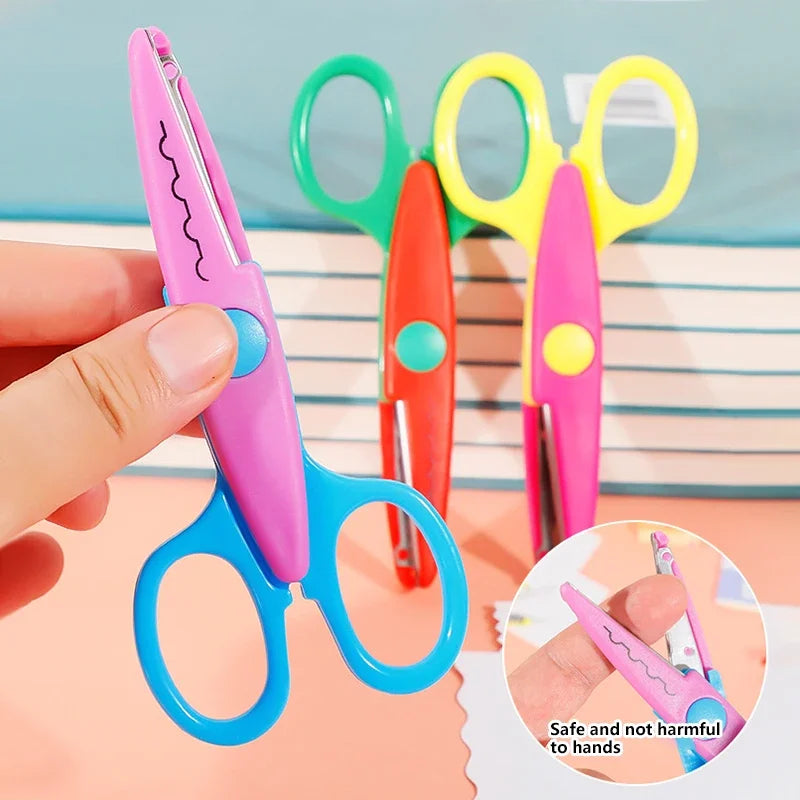 6pcs Scissors Wavy Pattern Paper Cutter Diy Handmade