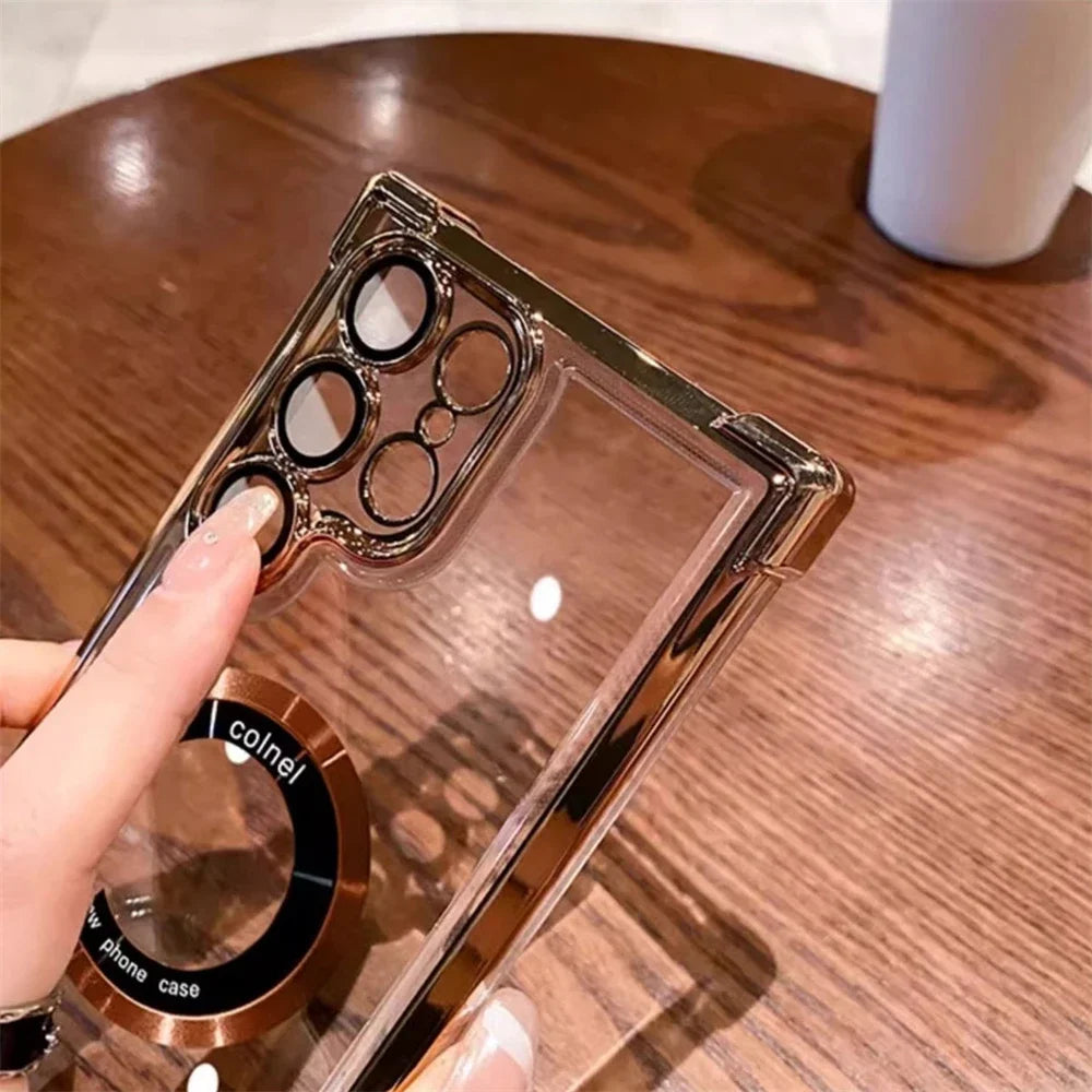 Magsafe Plating Transparent Bumper Samsung Case Cover