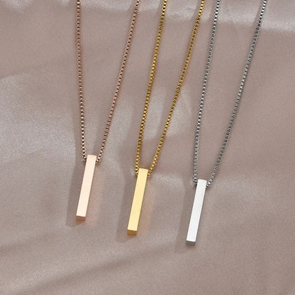 Custom Name Date Stainless Steel Necklace
