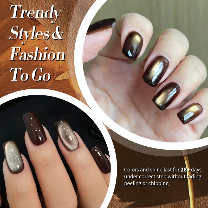 10ml Brown Purple Black Red Cat Magnetic Gel Polish Manicure Soak Off