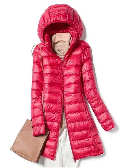 Outerwear Winter Korean Fashion Slim Remove Hooded Parka Down Jackets