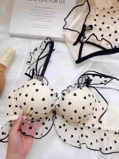 Japanese Mesh No-wire lace Underwear set Lingerie