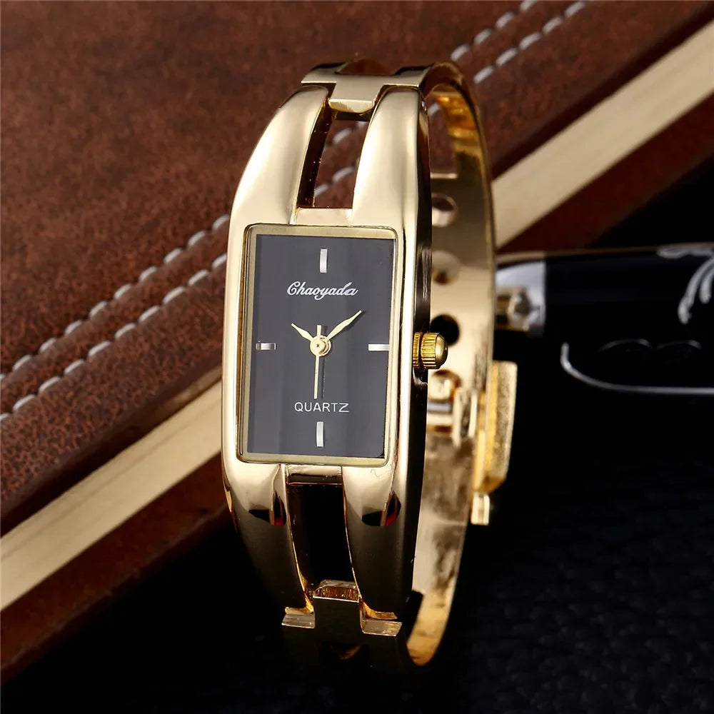 Rectangle Bangle Luxury Quartz Elegant Watch