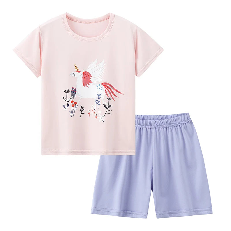 Cute Short sleeved Shorts Casual Set
