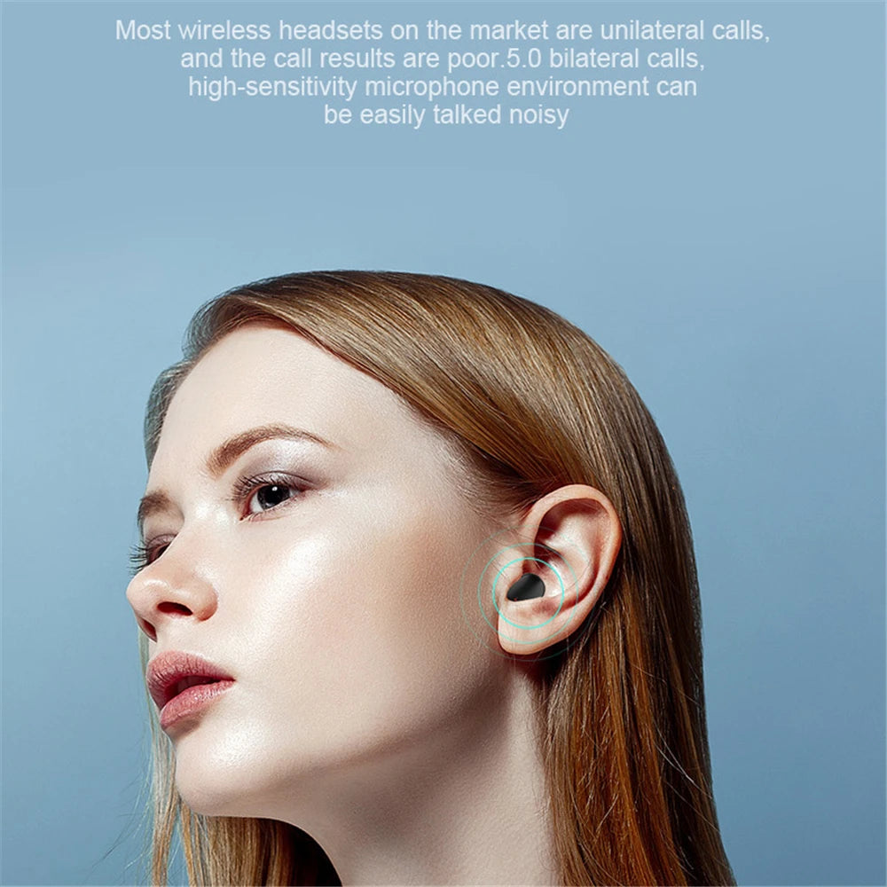 A6S Wireless Bluetooth Earphones Touch Control Sport Headset LED Display Stereo