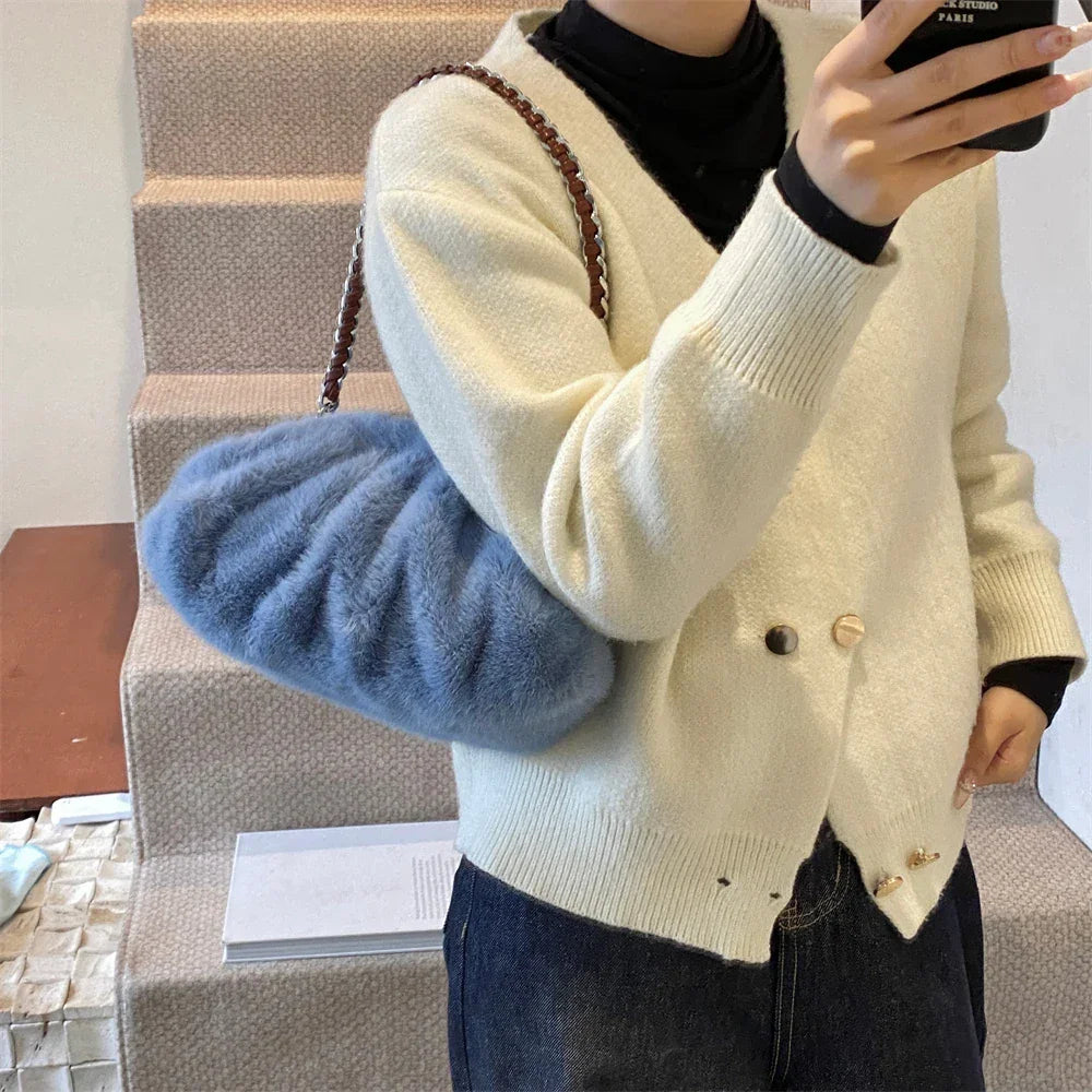 Faux Fur Shoulder Bags