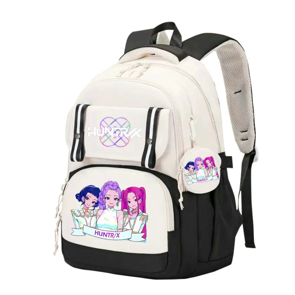 KPop Demon Hunters School Bag Backpack Zipper Bookbag