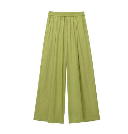 Casual Solid Blouse Pant Sets