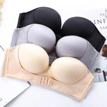 Front buckle invisible small push-up bra