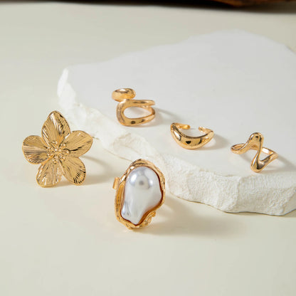 DANA Circle Geometry Opening Joint Rings Set