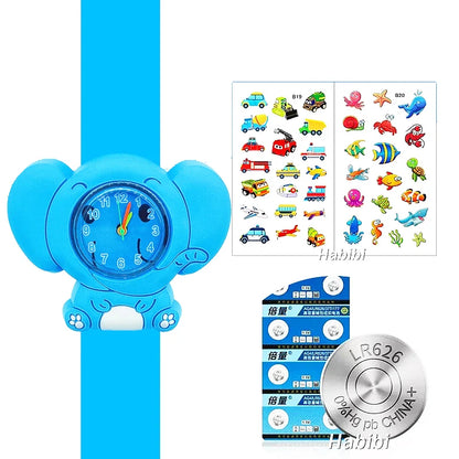 Slap Bracelet Clock Cartoon Kids Watches
