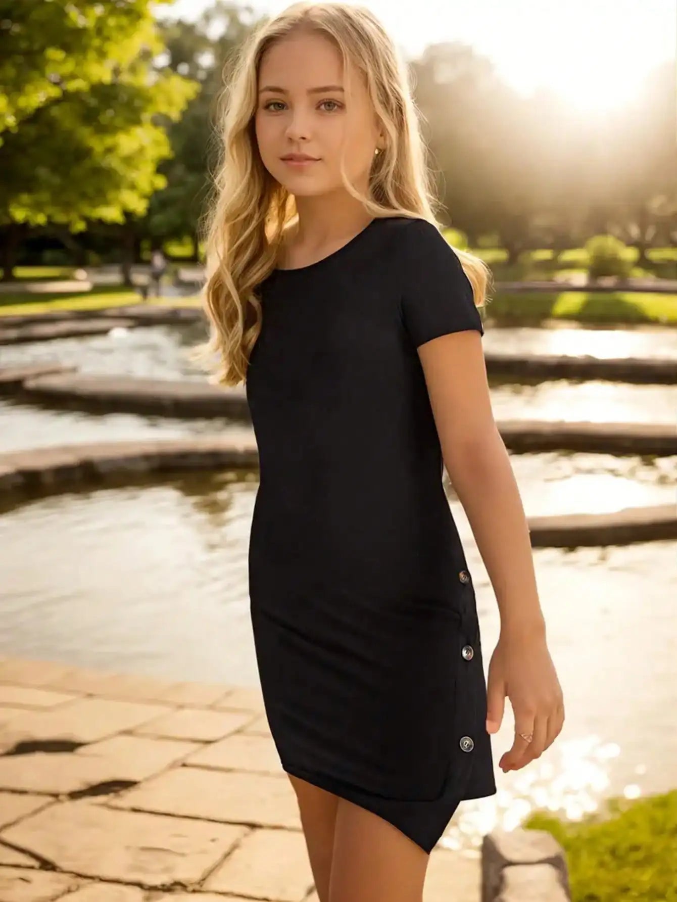 Hip Hugging Slim Fit Mid Size Dress
