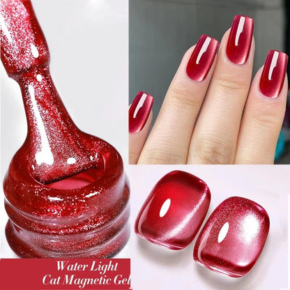 Sparkling Glass Bead Cat Magnetic Gel Nail Polish