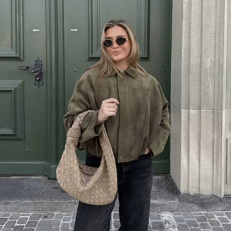 Bomber Jackets Long Sleeve Loose Coats