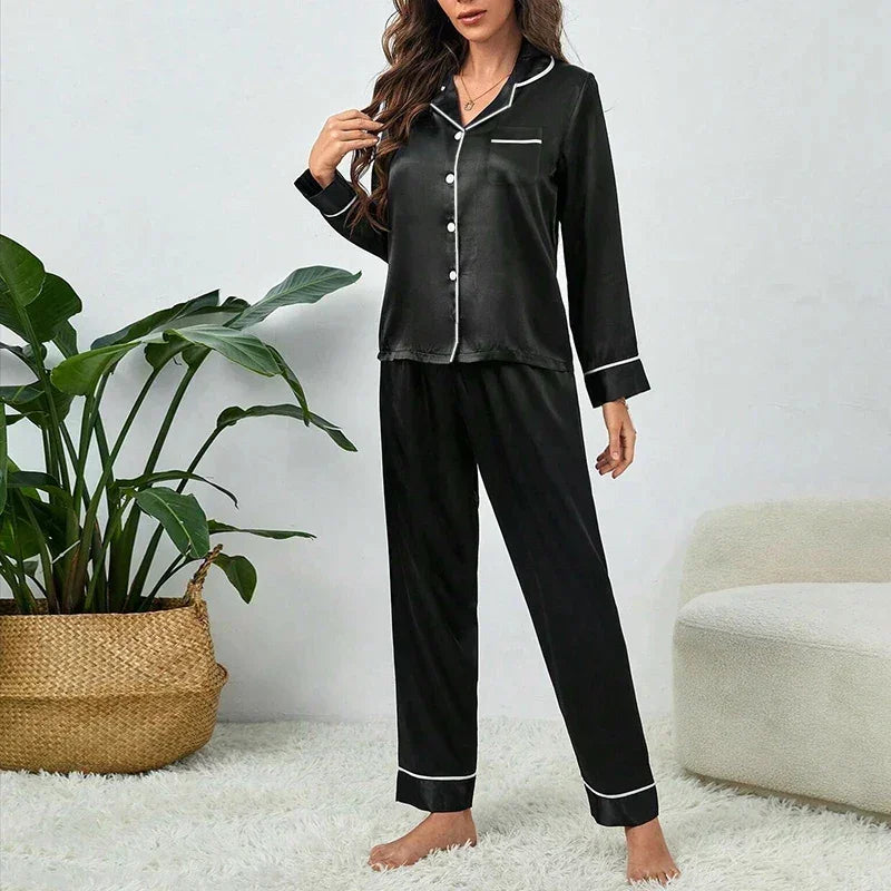 Silk Satin Sleepwear Pyjamas Set