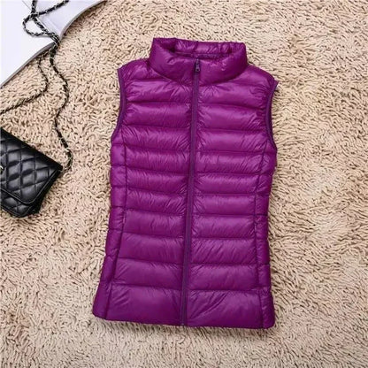 Duck Down Sleeveless Puffer Jacket