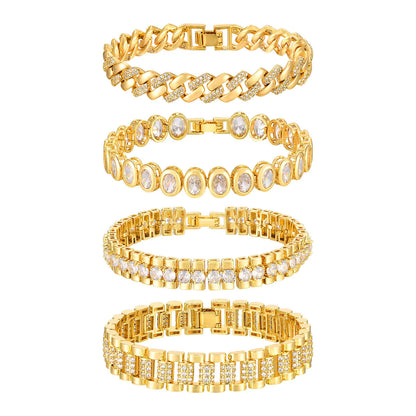 DANA 14K Gold Plated Zirconia Bracelet