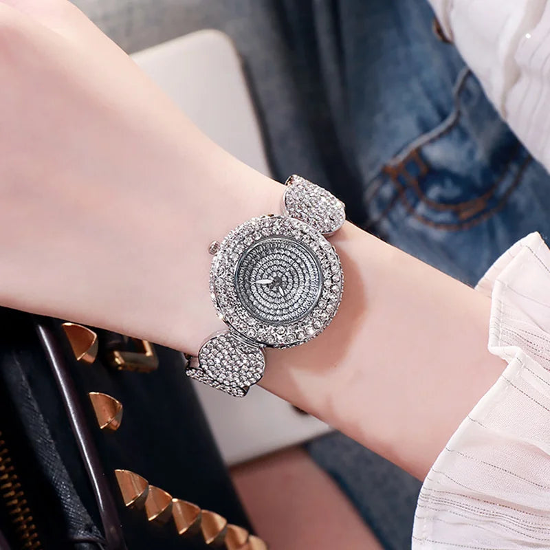 Luxury Rhinestone Quartz Bracelet Watch