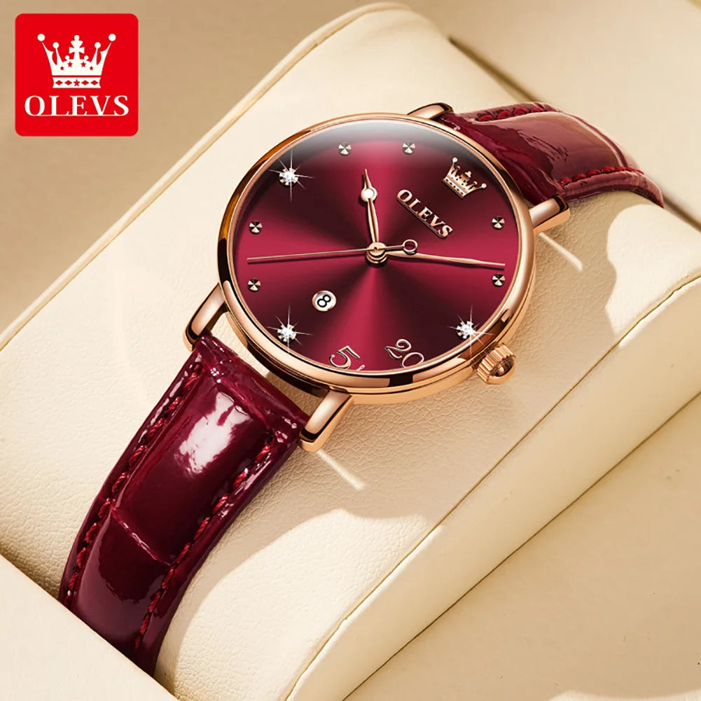 DANA Quartz Genuine Leather Strap Watch