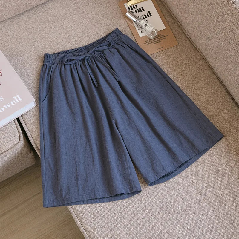Casual Cotton High Waisted Pants