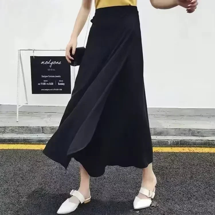 High Waist Wrap Maxi Boho Long Skirt