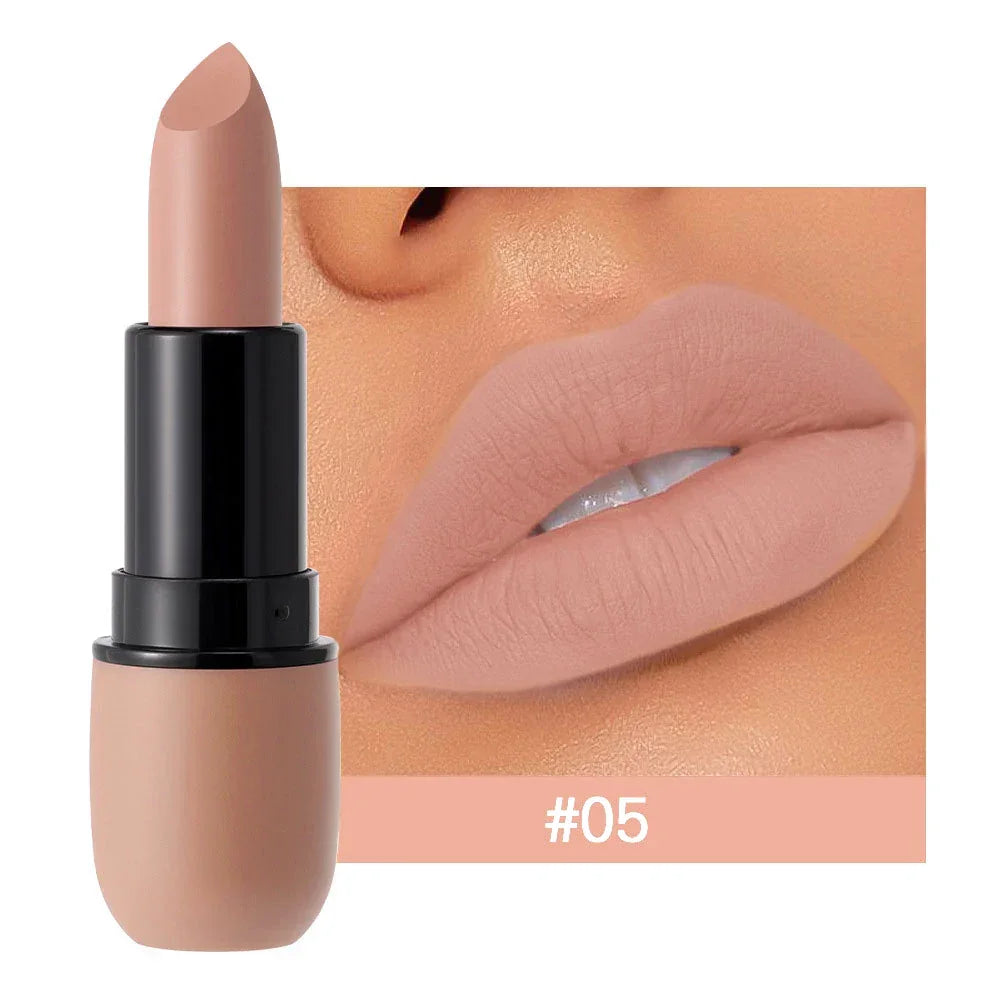 Matte Lipstick Velvet Smooth Waterproof Long-Lasting Makeup
