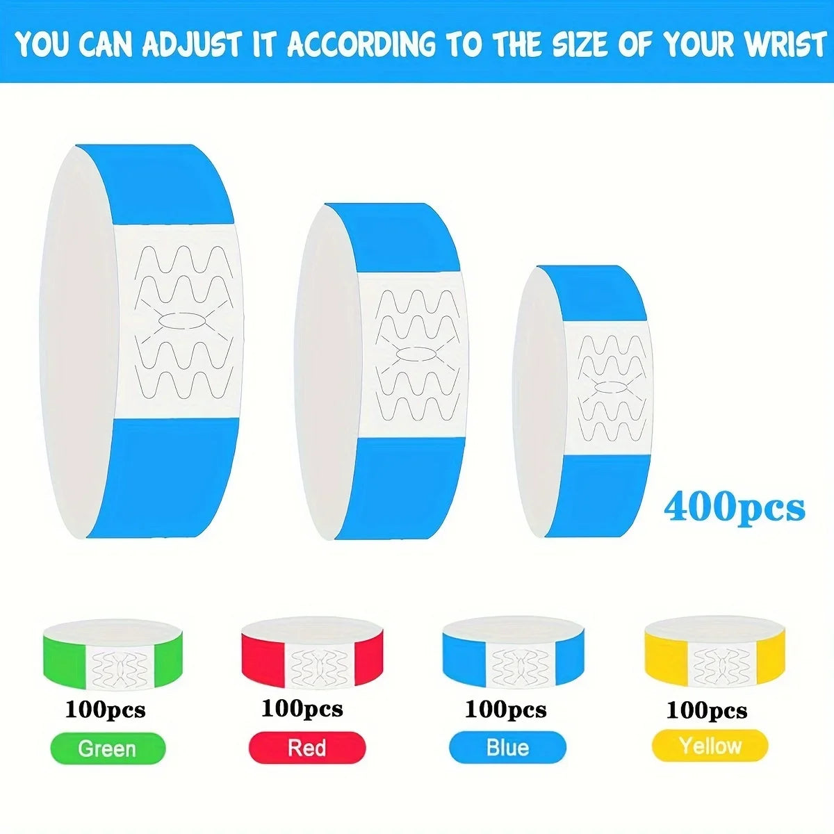 Colorful Tyvek Wristbands Waterproof Entry Identification