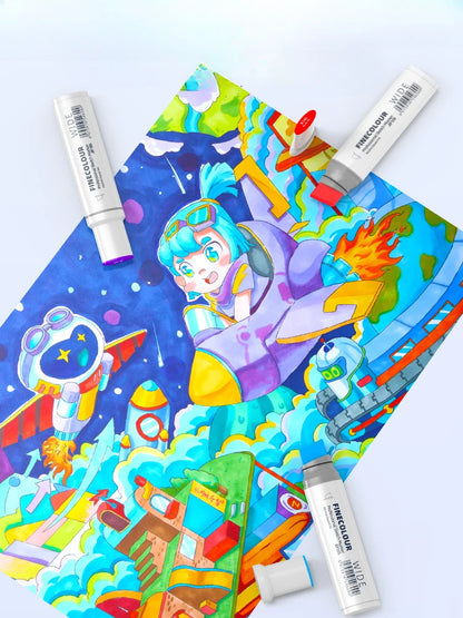 Finecolour 20mm Wide Markers Alcohol Line Sketching Art Markers Pen