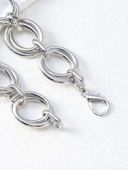 Never Fade Stainless Steel Oval Links Chain Minimalist Metal Links Bracelets