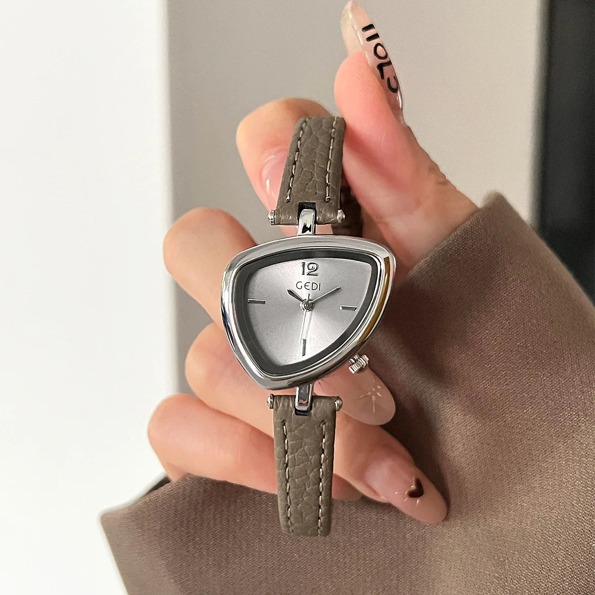 Versatile Irregular Triangle Dial Design Waterproof Quartz Watches