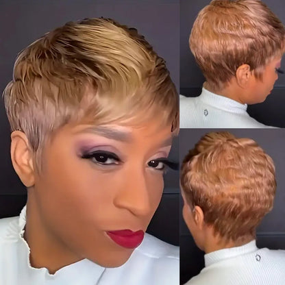 Short Straight  Pixie Cut Hair Bob Wig