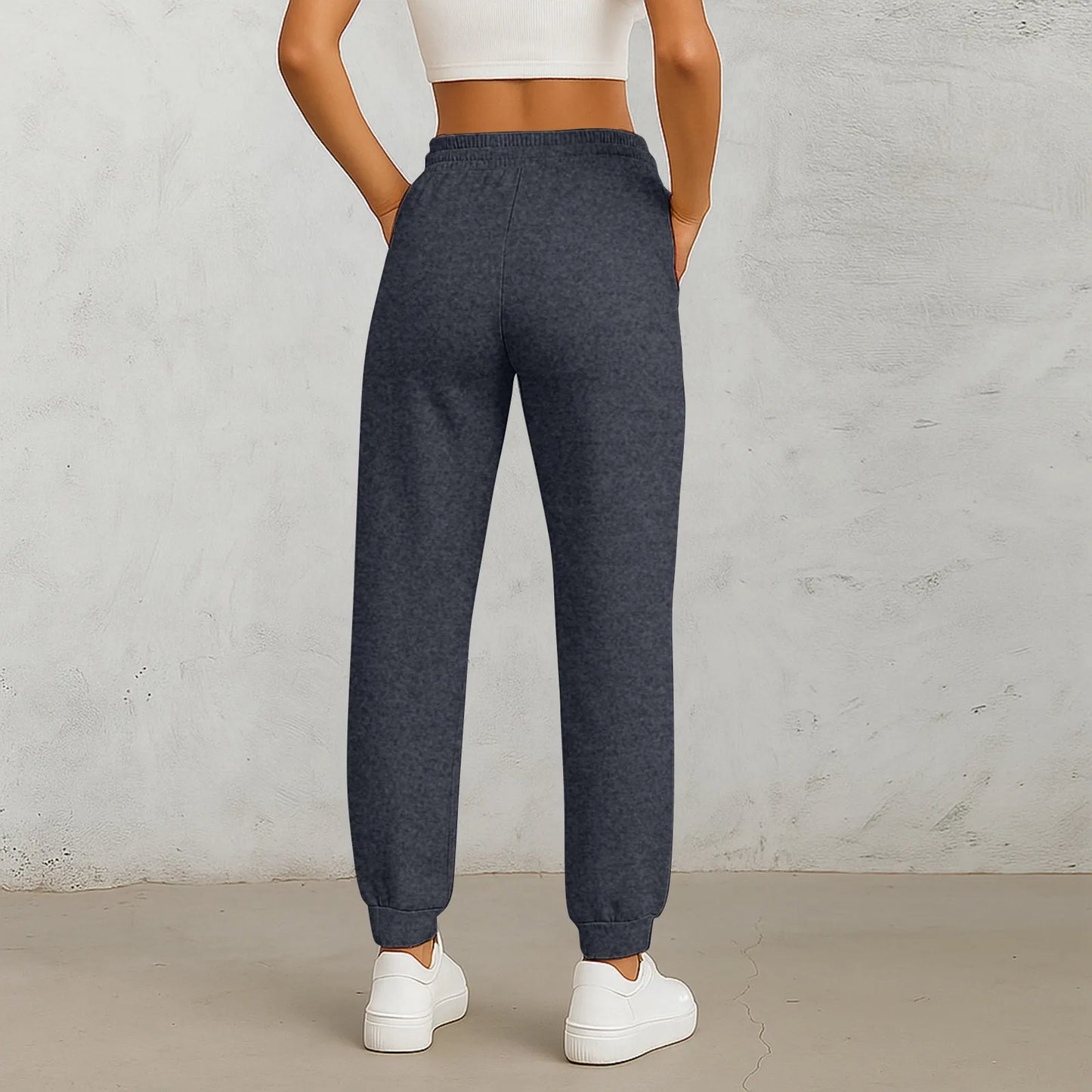 Straight Leg Elastic Waist Pants