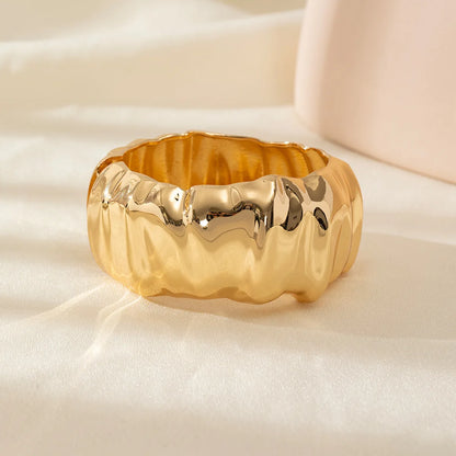 Exaggerated Silver Wide Geometric Irregular Cuff Bangles Punk Open Bangle Chunky Bracelets