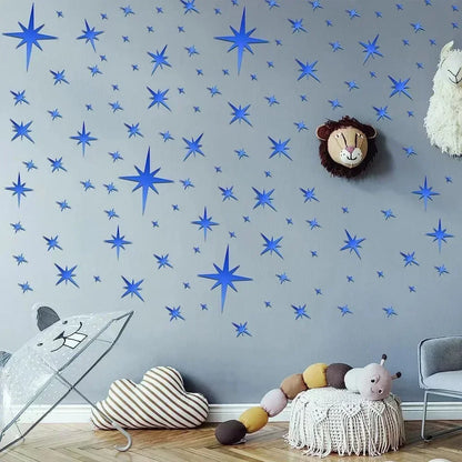 20/42pcs Acrylic Star Mirror Wall Stickers