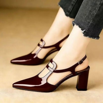 Pumps Pointed Toe High Heels Slingback Mary Janes Elegant Shoes