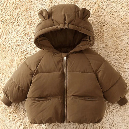 Boys Girls Thickened Down Coats Baby Winter Warm Hooded Jackets