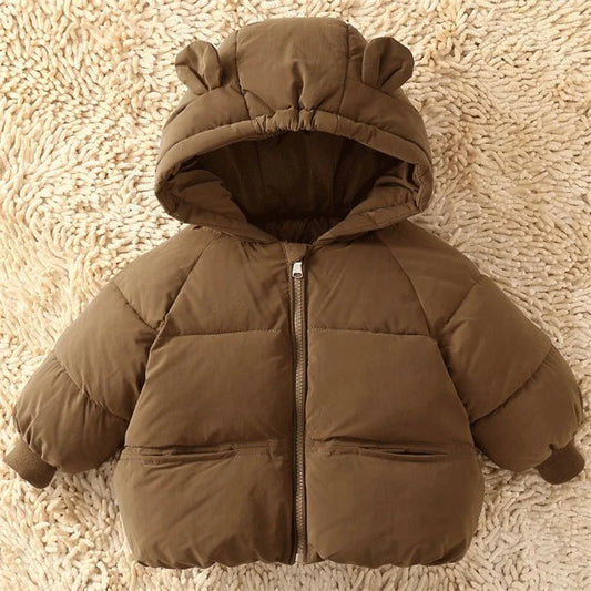 Boys Girls Thickened Down Coats Baby Winter Warm Hooded Jackets