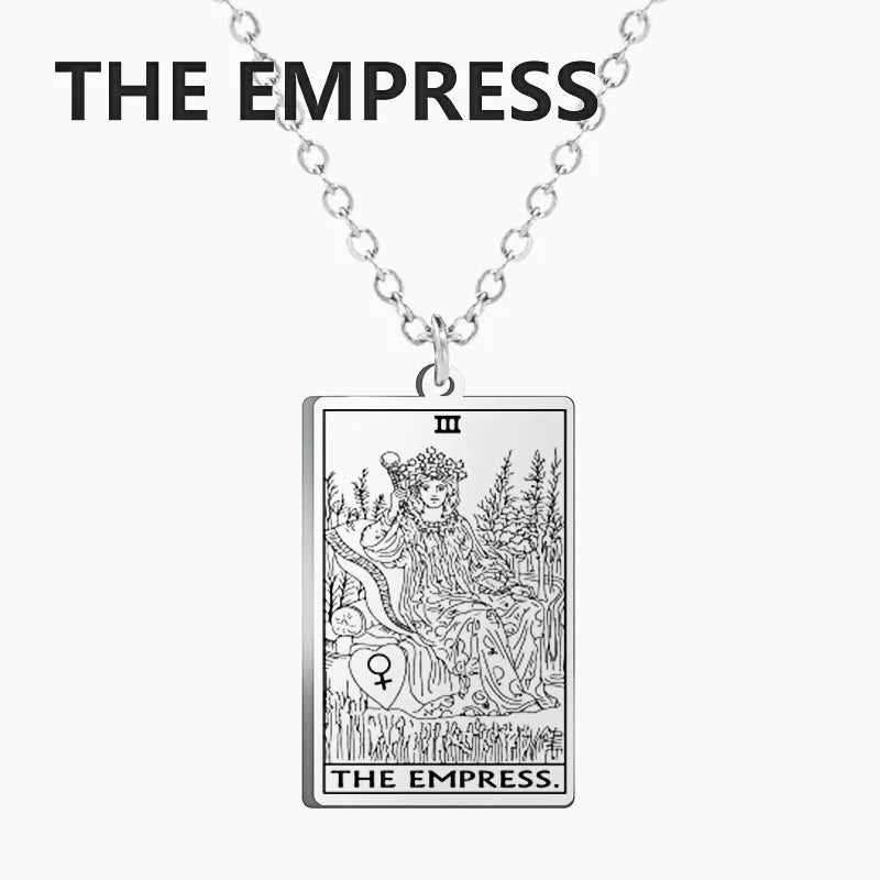 Stainless steel Classic Tarot Pendant Necklace
