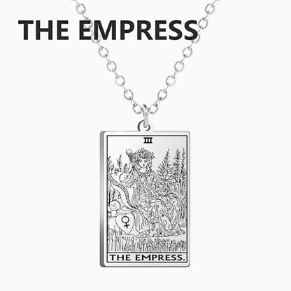 Stainless steel Classic Tarot Pendant Necklace