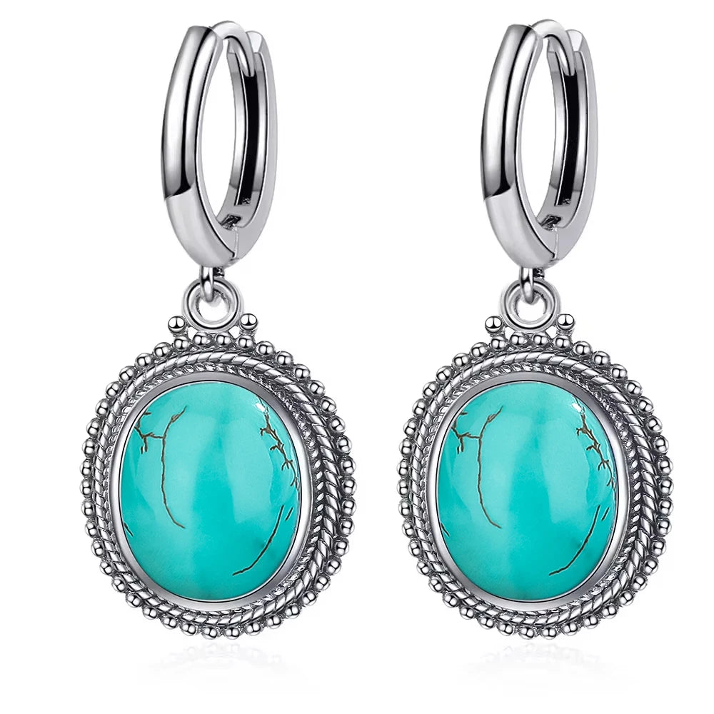 925 Sterling Silver Natural Labradorite Earrings