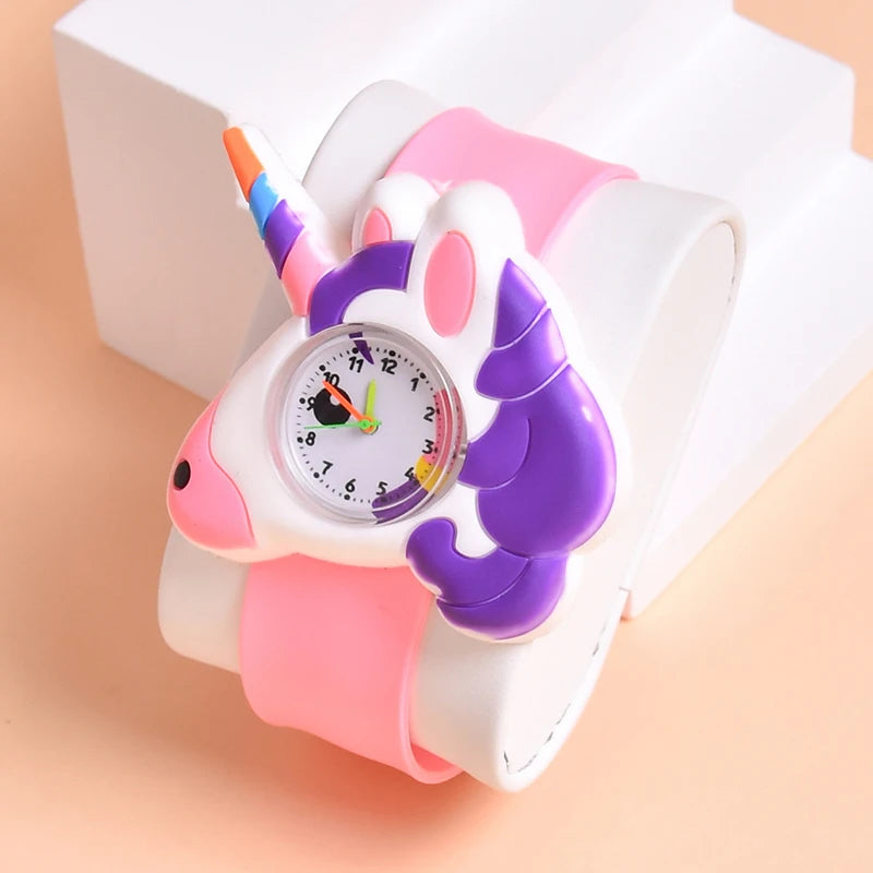 Slap Bracelet Clock Cartoon Kids Watches