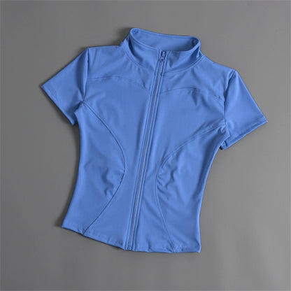 Slim Sports Coat Short Sleeve Tops