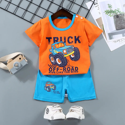 Children Boys Girl T-shirt Cotton Toddler Set