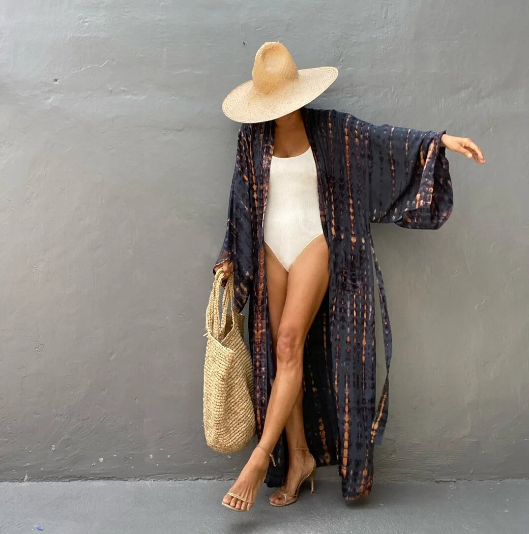 Long Kimono Swimsuit Cover up Outfits Bathing Suit