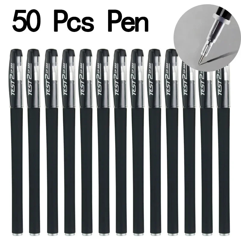20/50 Pcs Gel pens Set Black Blue Red Refill Gel School