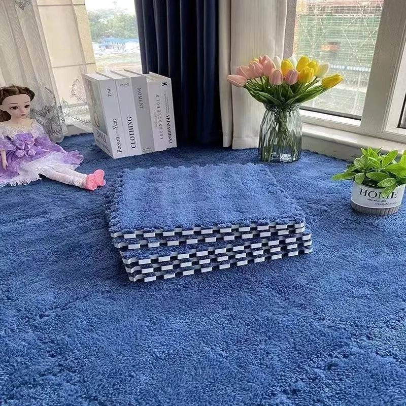 30*30CM Soft Plush Children Kids Rug Play Mat Puzzle Carpet