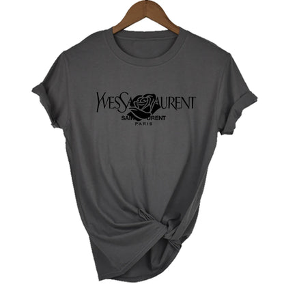 Alphabet Printed Short Sleeve T-Shirt